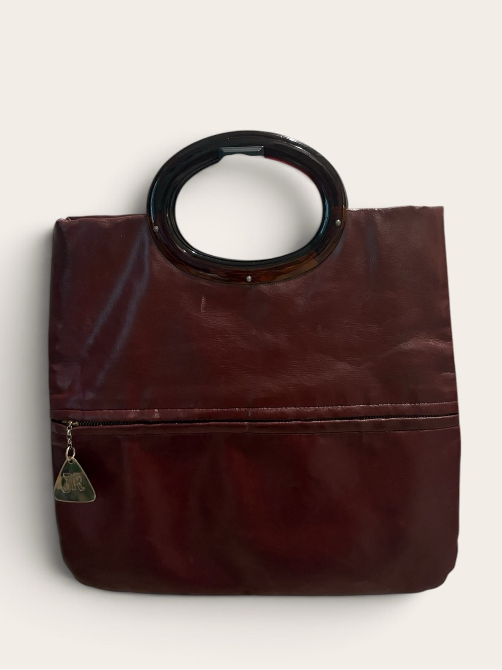 Vintage Julius Resnick Leather Purse in Gorgeous Deep Burgundy color